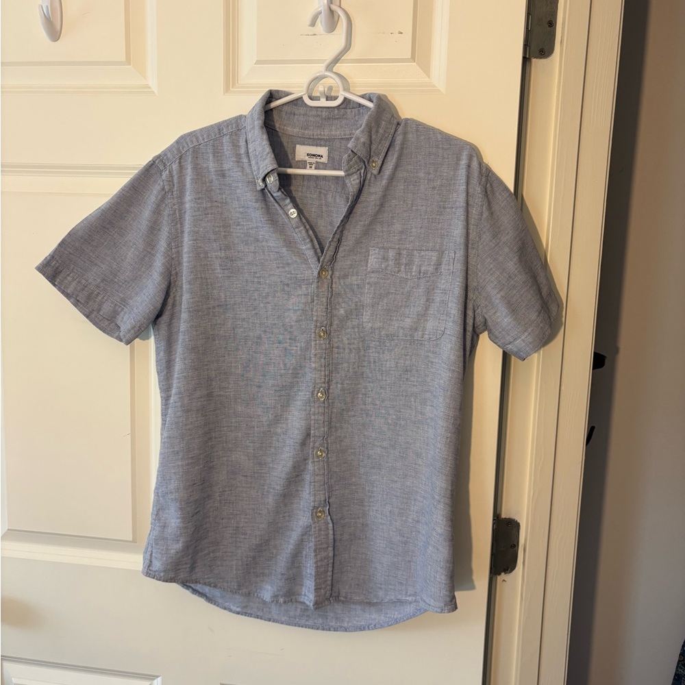 Sonoma Blue Casual Button Down Shirt